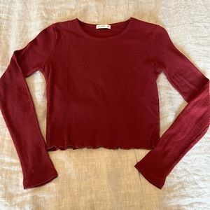 Ribbed long sleeve shirt